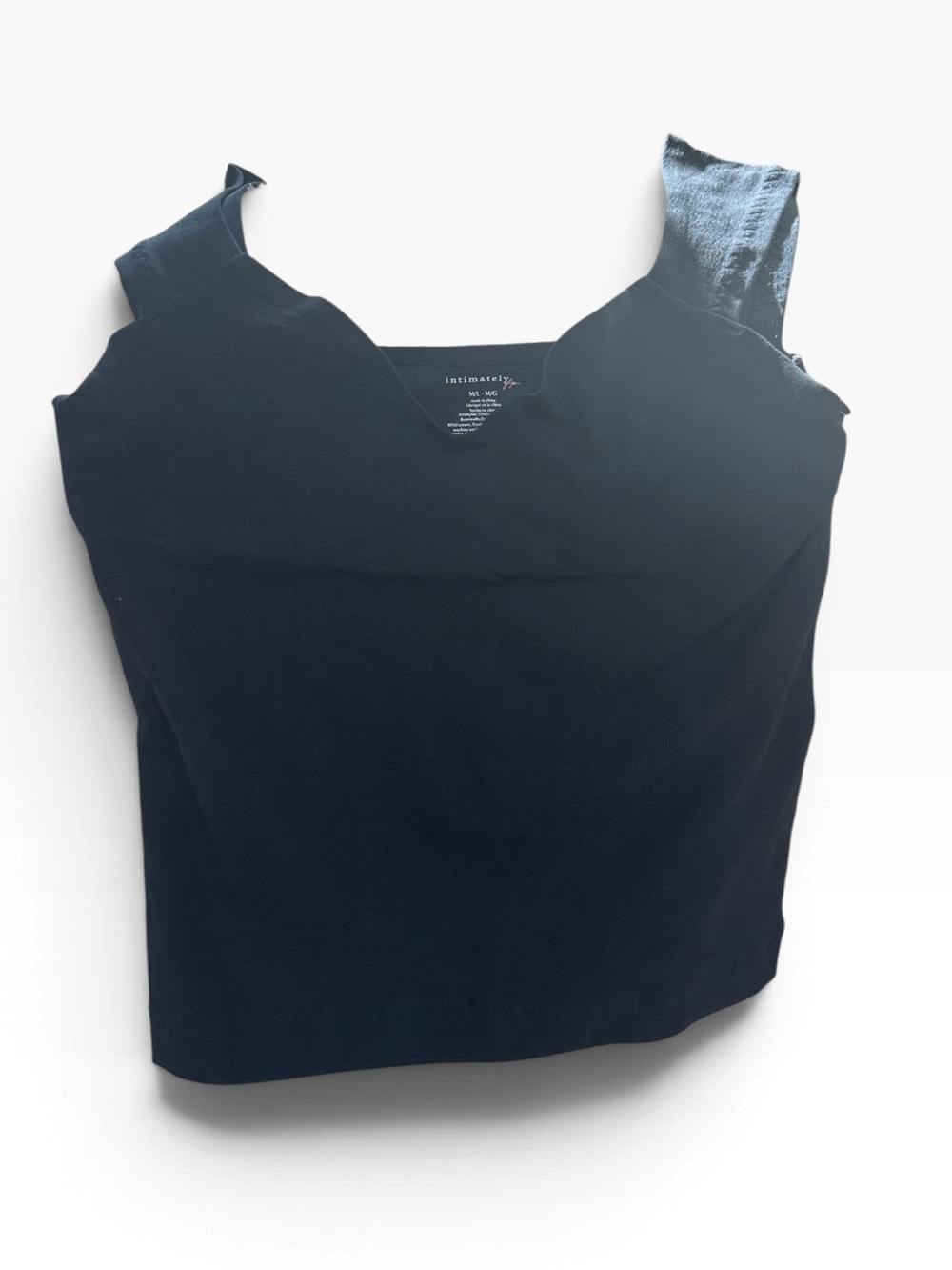 Free People Black V-Neck Wide-Strap Tank